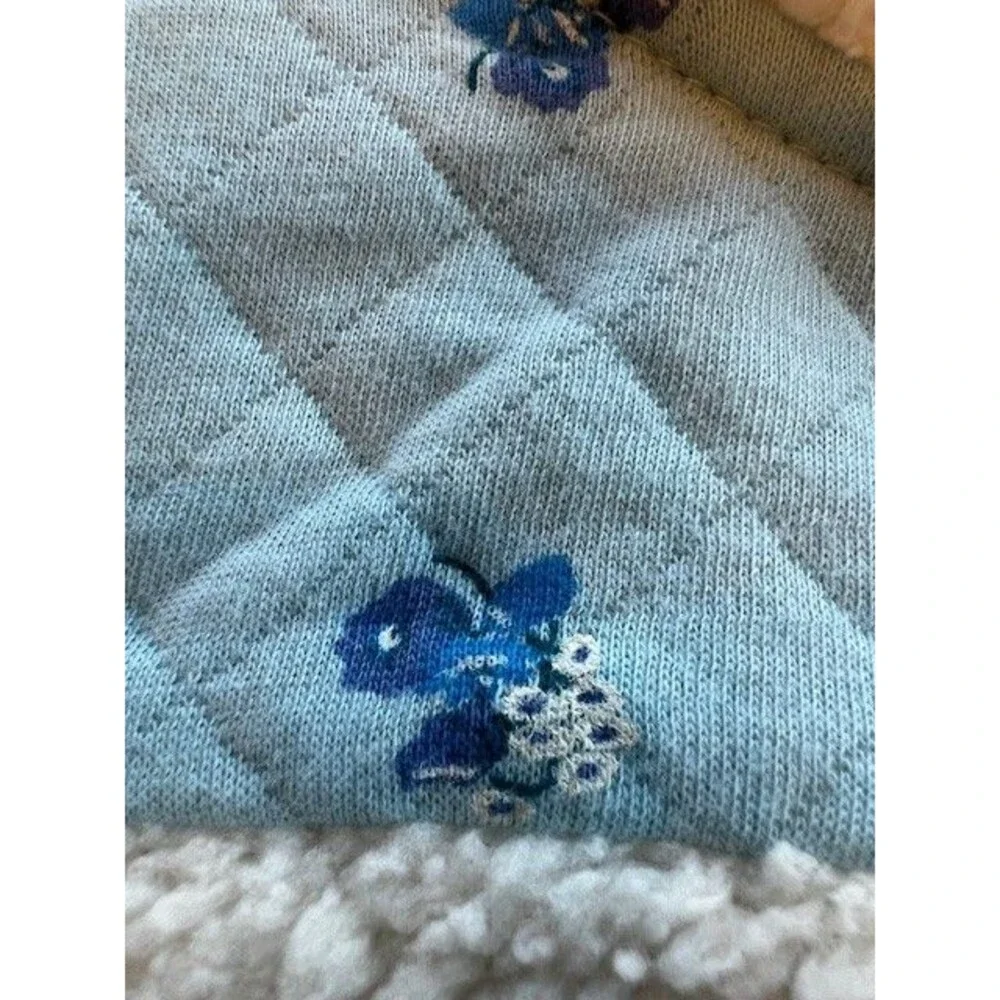 Carters 3pc Baby Girl Ivory and Blue Fleece Jacket Bodysuit Pant Set NWT 9M